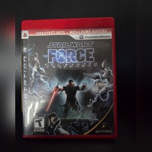 Star Wars: The Force Unleashed Video Game for PlayStation 3 Red Case